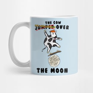 The cow jumped over the moon skating Mug